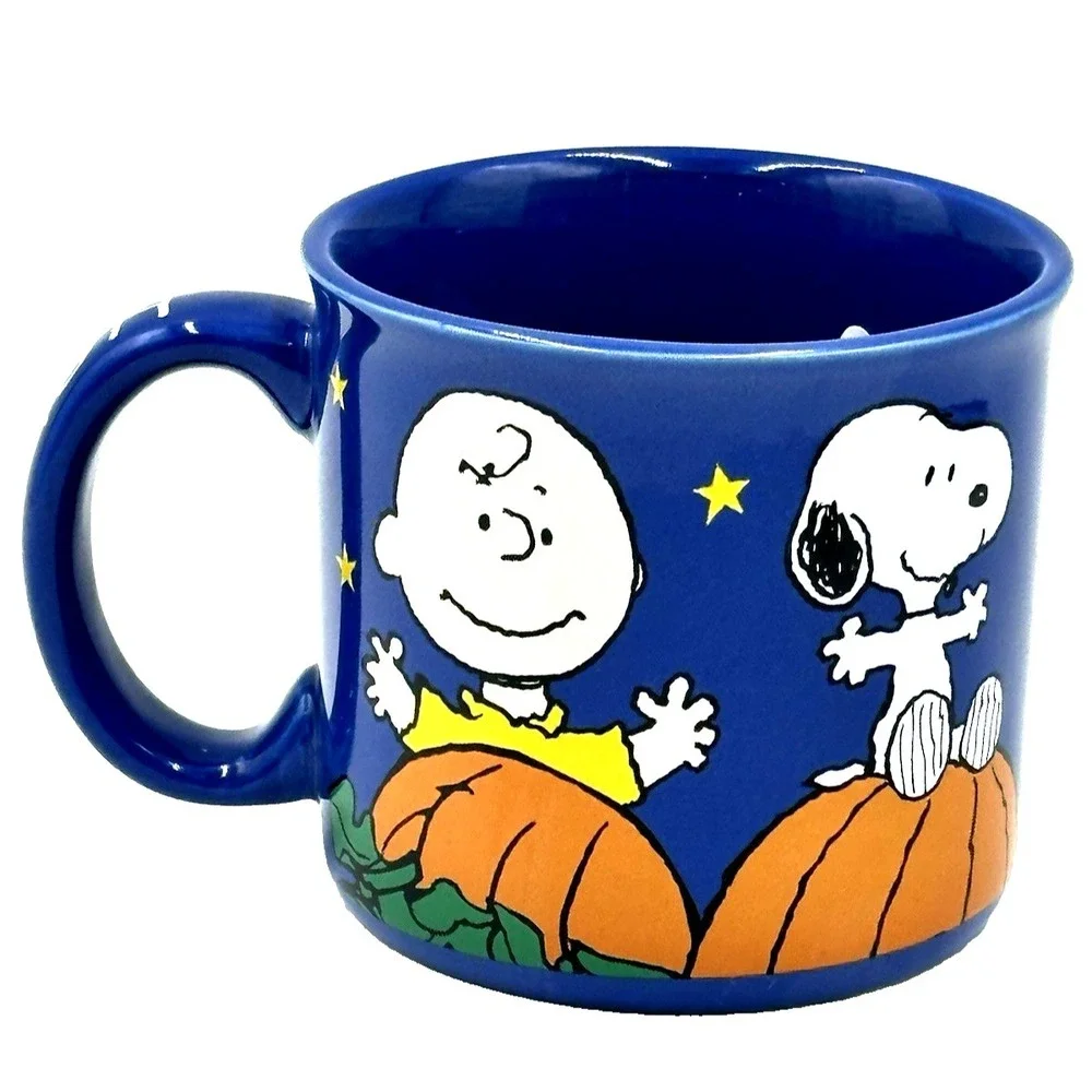 Peanuts Halloween Mug Linus Sally Woodstock Charlie & Snoopy It's the Great Pump